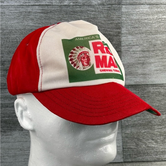 VTG Red Man Chewing Tobacco Adjustable Snapback Trucker Hat Semco USA MADE READ - Picture 2 of 16